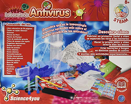 Science4you-Science4you, Laboratorio Antivirus, Juego para 8+ años, Serie 'Science', Multicolor (SY-80002818)