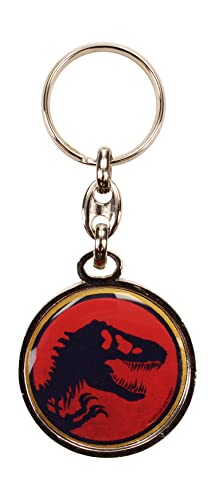 SD toys- Llavero Redondo Logo Jurassic Park, Color Black (Carat SDTUNI25367)