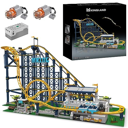 SDXFUWA 11012 Roller Coaster, Posavasos con hebilla Juego de construcción de juguetes, Parque de atracciones para niños (3024+ pcs)