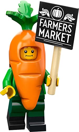 Selección: Lego 71037 Minifigures – Serie 24 – Minifiguras coleccionables + postal gratis (04 – Mascota de zanahoria)