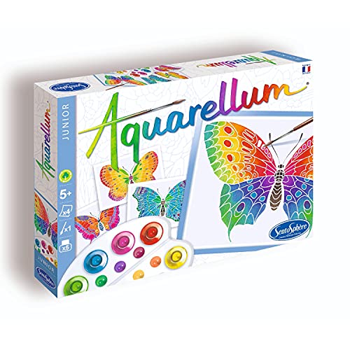 Sentosphere 3900661 - Aquarellum Mariposas Junior Colorear Dibujos para Colorear Juego de 4