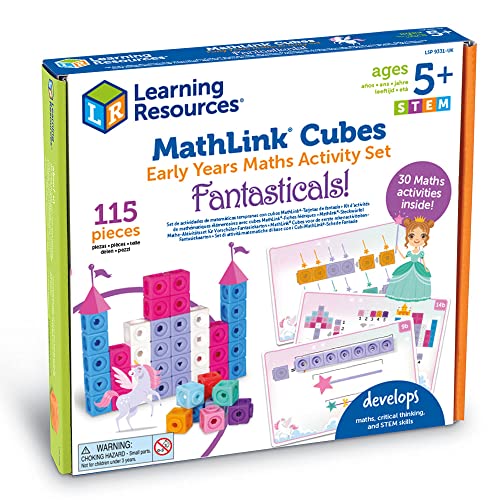 Set de actividades de matemáticas tempranas de Learning Resources: Mundo de fantasía, 5+ años ,(Exclusivo de Amazon)