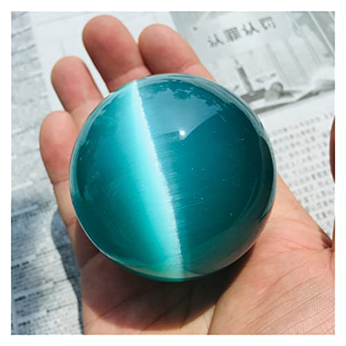 SHANGMAOYO cristais e pedras 4-10 cm Natural Rojo Cat Eye Crystal Ball Divination Energy Pied Ball Ball Ball Decorative Ball naturais (Size : 8cm)