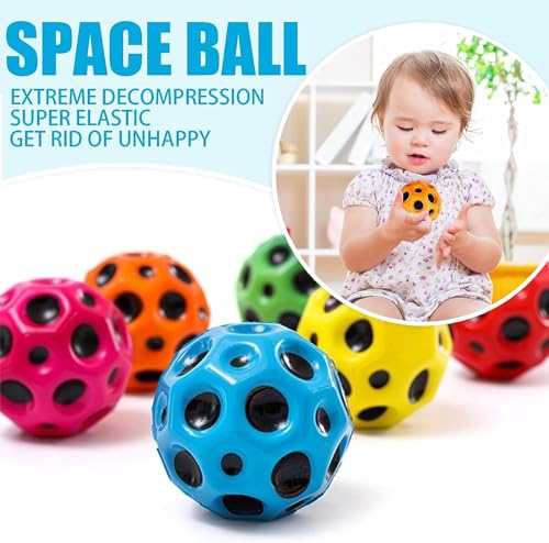 Shengruili 2 Piezas Space Ball,Astro Jump Ball,Super High Bouncing Ball,Bouncing Ball Toy,Space Bouncing Ball,Planet Bouncing Balls,Pelota Espacial