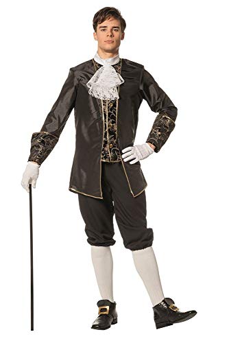 shoperama Marquis - Disfraz barroco para hombre, estilo rococó, traje, disfraz Graf, renacimiento de sade francés, color negro, talla: 58