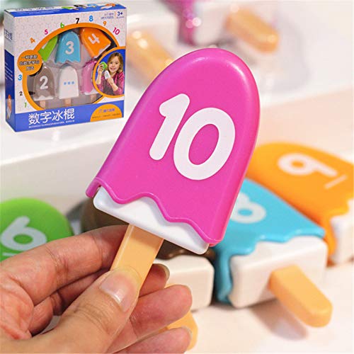 SHOTAY BENGKUI Digital Ice Candy Toy, Digital Ice Candy Ice Cream Number Match Game Toy Educación temprana Juguetes interactivos para Padres e Hijos para niños, bebés y niños pequeños