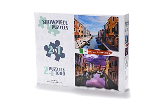 Showpiece Puzzles 78623 Colección 2 x 1000 Piezas (Italia-Venecia), Varios