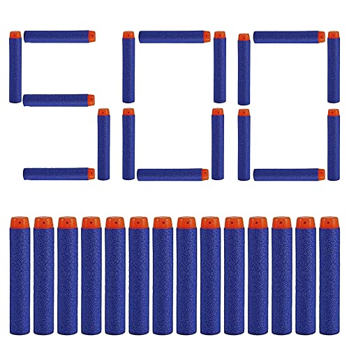SHS-Yard 500 Dardos para Accesorios Nerf, 7,2 cm, para Pistola de Dardos N-Strike/Elite/X- Shot Blasters, Color Azul y Naranja