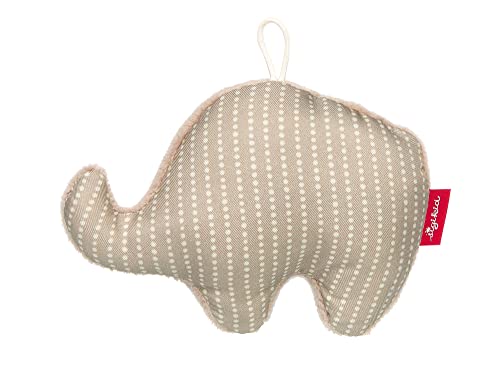 SIGIKID Sonajero RedStars con forma de elefante para bebé con sonajero: agarrar, descubrir, jugar, para bebés desde el nacimiento, ref. 42951, beige-gris, 13 cm