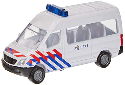 Siku 0806003 Transporte Policía Países Bajos Metal Plastico Blanco/Azul Remolque Coche de Juguete para niños