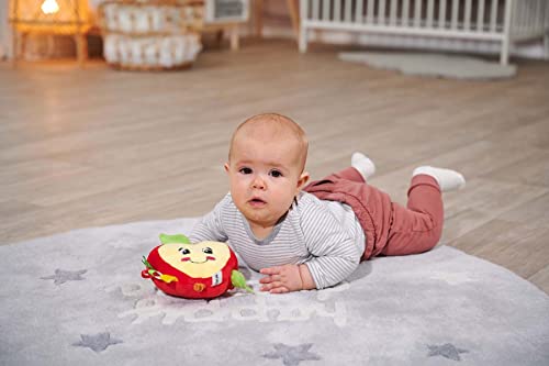 Simba ABC 104010086 - Manzana de Actividad, Juguete para bebé, con Oruga de tracción Trasera y Diferentes Materiales, 18 cm, a Partir de 3 Meses