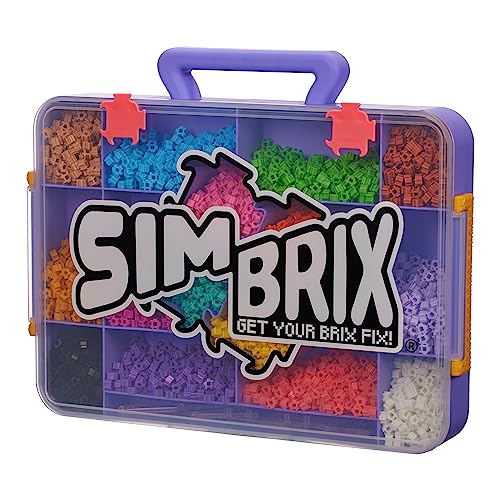 Simbrix Estudio 3D, maletín de construcción con brix de 16 colores, plantillas y conectores, Juguete para niños y niñas de más de 5 años (Bizak 64008005)