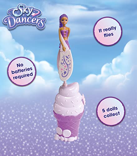Sky Dancers Púrpura-Licious | Juguetes voladores | Muñecas | para Mayores de 5 años | No Requiere Pilas, Color Purple (Vivid Toy Group 926060.006)