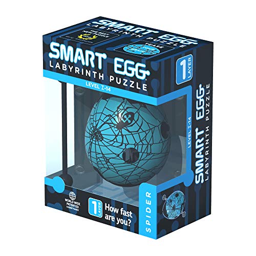 Smart Egg Spider - 3D Puzle de Laberinto y Juguete Educativo para Niños, Nivel 14 en Una Increíble Serie Rompecabezas - Desafío y Diversión en La Solución del Laberinto Dentro del Huevo