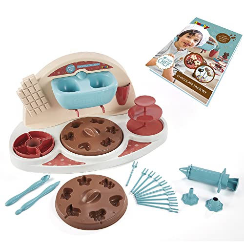Smoby Chef Chocolate Factory - Fábrica de Chocolate para niños a Partir de 5 años - Juego con Accesorios y Recetas (sin Ingredientes para Hornear)