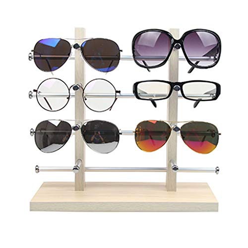 Soporte para Gafas Doble Fila Gafas de soporte de exhibición Pantalla multifuncional posición creadora gafas de sol del marco decoración del hogar Expositor de Gafas ( Color : Type B-can put 8 )