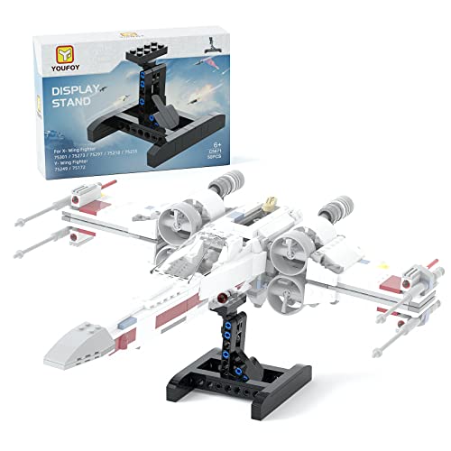 Soporte para Lego X-Wing Starfighter 75301 75273 75297 75218 75235 Kits de construcción, Soporte de exhibición para Resistance Y-Wing Starfighter 75249 75172 Starfighter Juguetes (52 Piezas)