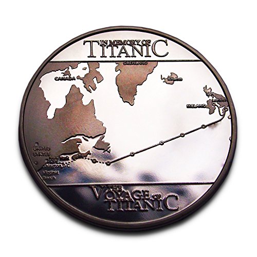 Special Collectors Titanic - Juego de dos monedas + bar conmemorativo y coleccionable edición de aniversario de 100 años