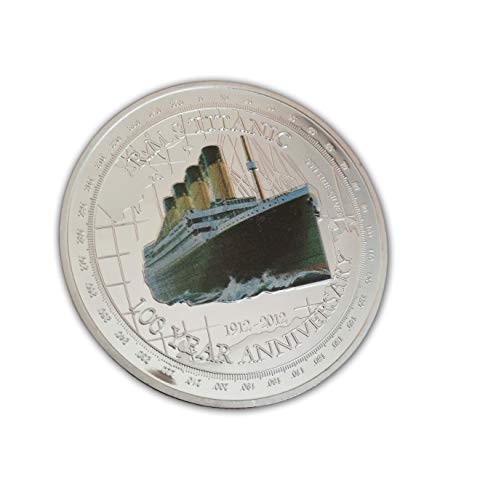 Special Collectors Titanic - Juego de dos monedas + bar conmemorativo y coleccionable edición de aniversario de 100 años