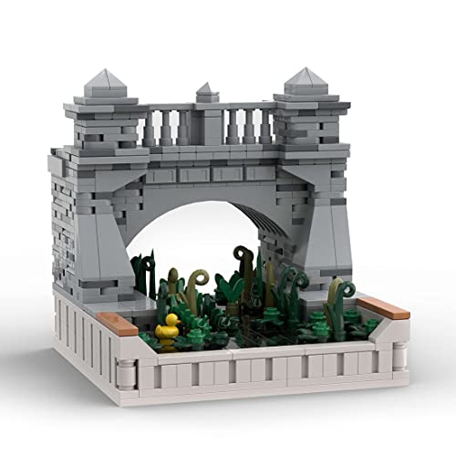 Spicyfy Bloques de construcción de arquitectura romana medieval, 940 piezas módulo puente romano bloques de construcción modelo MOC regalo creativo para niños y adultos, bloques de sujeción