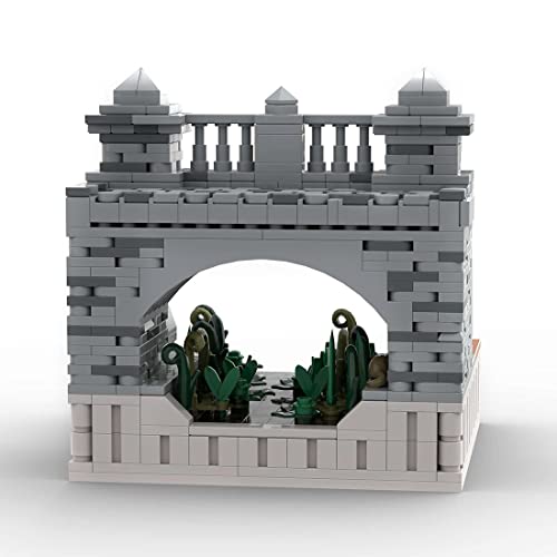 Spicyfy Bloques de construcción de arquitectura romana medieval, 940 piezas módulo puente romano bloques de construcción modelo MOC regalo creativo para niños y adultos, bloques de sujeción