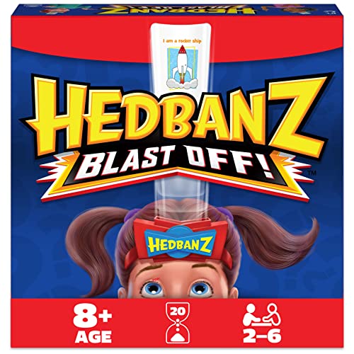 Spin Master Hedbanz Blastoff Juego para familias y niños Mayores de 6 años, Individual, Multicolor (6061503)
