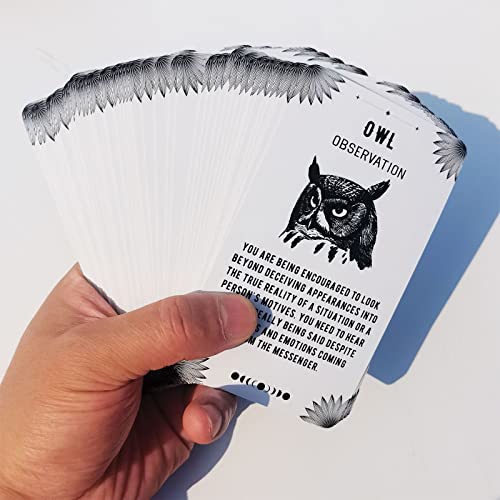 Spirit Animal Oracle Cards - 54 Tarot Deck Oracle Deck Set Tarot Cards con Significados Ellos para Principiantes Oracle Gran Regalo para Amigos Familiares