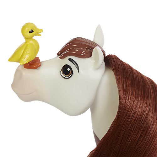 Spirit Boomerang ¡Hora del baño! Caballo de juguete con set de juego, animalitos y accesorios (Mattel HCH52)