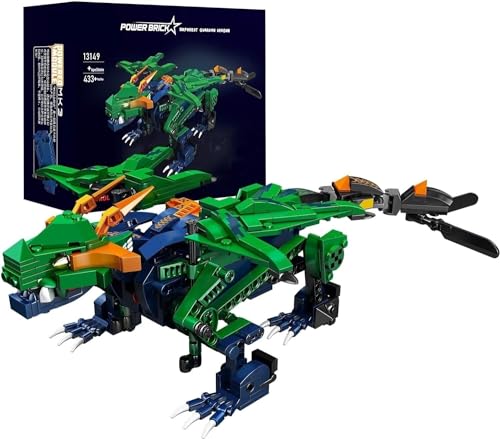 SPIRITS 13149 Creative Forest Guardian Dragon Building Toy, 433 Pieces Building Blocks, Remote-Controlled Moving and Power Transmission Dragon Brick Toys, Educational Toys for Children