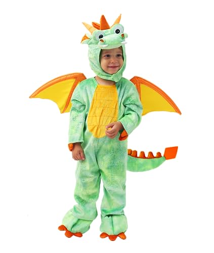 Spooktacular Creations Baby Dragon Costume Infant Deluxe Set with Toys for Kids Role Play (Toddler(3-4yrs))