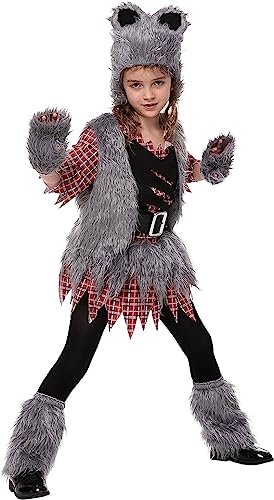 Spooktacular Creations Chaleco Niña Disfraz de Hombre Lobo para Halloween