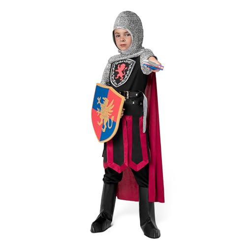 Spooktacular Creations Disfraz de caballero medieval para niños, niñas, colección de disfraces de Boys California, disfraces de dragón Knight, disfraces de Halloween Knight Viste fiestas-3T