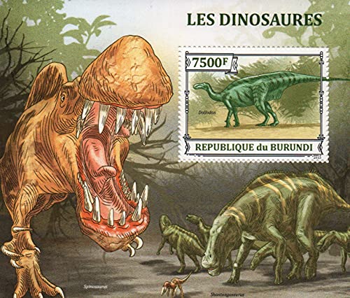 Stamps Dinosaurios Monstruos Prehistóricos Burundi 2013 Hoja MNH