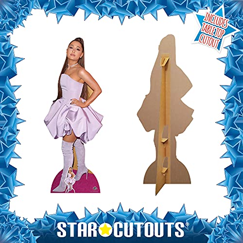 STAR CUTOUTS-Ariana Grande Recorte de cartón de tamaño realista, cantante americano, altura de 163 cm, viene con mini soporte de escritorio gratis, estrella, multicolor, (CS780)
