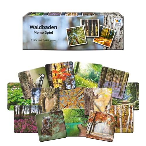 Starnberger Spiele - Waldbaden - Juego de notas para adultos y niños a partir de 6 años - Regalo para los amantes de la naturaleza y del bosque