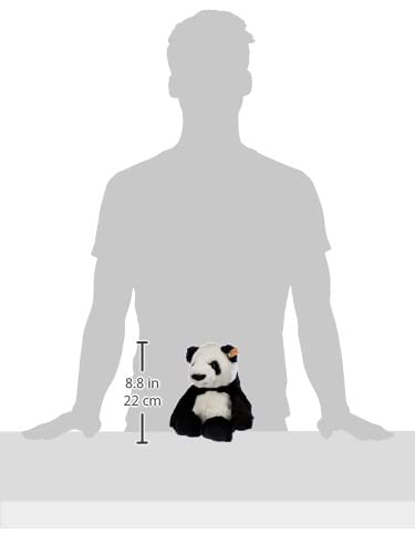 Steiff 75650 Soft Cuddly Friends Ming Panda - Peluche para niños (27 cm, Suave y Lavable, 27 cm), Color Blanco y Negro