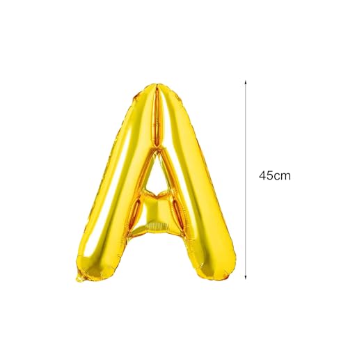 Super Mundo - Globos letras D dorada 45cm, letras boda dorada, globos personalizados con nombre, Ideal para Cumpleaños, Fiestas,Bodas(Letra D,45cm)