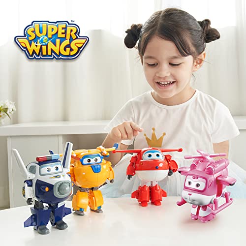 Super Wings Jett 5' Transforming Character Easy Transformation Character Preschool Kids Toys for 3+ Year Old Boys Girls