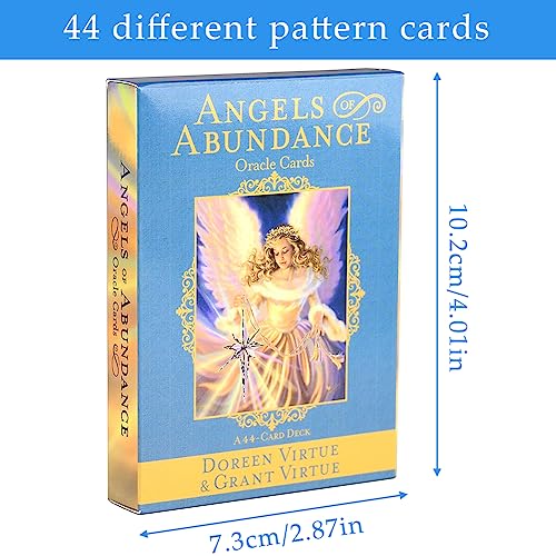 SWZY 44 Oracle Cards Deck,Angels of Abundance Deck de Cartas,Baraja Vintage Deck Cards Juego de Cartas de Adivinación Adulto Juego de Mesa Interactivo en Inglés