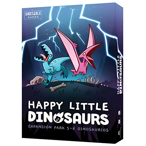 TeeTurtle TEEHLD02ES Happy Little Dinosaurs Juegos de Cartas, Expansión para 5-6 Dinosaurios, Expansión en Español
