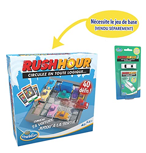 ThinkFun - 76452 - Rush Hour 3 - Kit de ampliación para la Hora Original Rush Hour. Complemento para aún más diversión para niños y niñas a Partir de 8 años