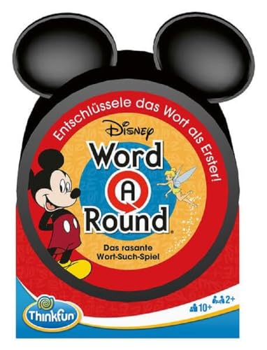 ThinkFun WordARound-Disney Sé el Primero en descifrar la Palabra Un Juego de búsqueda para 2-4 Jugadores a Partir de 10 años. (76549)