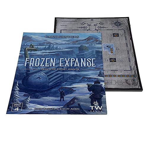 Thunderworks Games - Cartógrafos: paquete de mapas 4, Frozen Expanse | Expansión para el galardonado juego de fantasía dibujo de mapas | Juego de mesa de estrategia voltear y escribir | Juego familiar