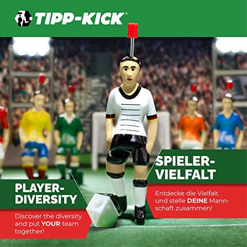 TIPP-KICK Clásicos – Brasil, los campeones de la Copa del Mundo 1970 – El Set de Jugadores de futbolín con Kicker, Top-Kicker, Star-Kicker y Portero I Accesorios
