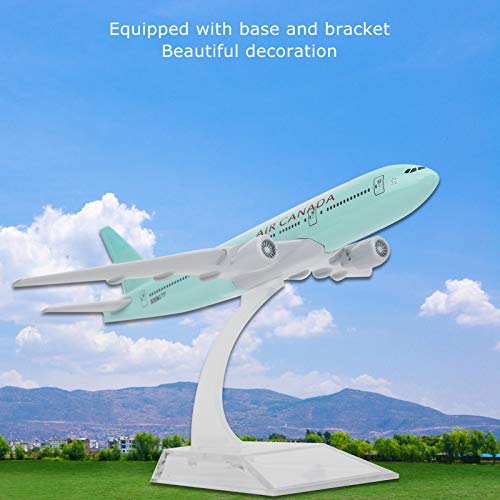 Tnfeeon Modelo de avión, Modelos de avión de aleación de 16 cm + Base + Soporte Plano Fundido a presión para decoración de Oficina en casa(Canadá777)