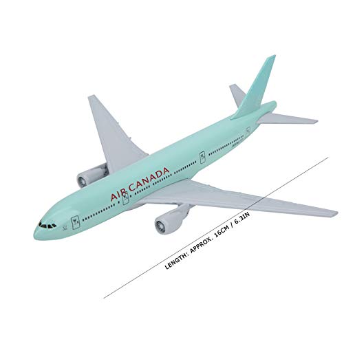 Tnfeeon Modelo de avión, Modelos de avión de aleación de 16 cm + Base + Soporte Plano Fundido a presión para decoración de Oficina en casa(Canadá777)
