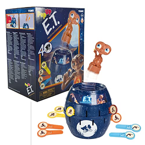 Tomy T73418 Pop Up E.T. Juego de Mesa para niños y preescolares, 2 a 4 Jugadores, Adecuado para niños y niñas a Partir de 4 años