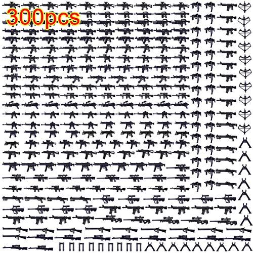 TopBau WW2 Juego de armas militares personalizadas, 300 piezas, minifiguras de guerra moderna, juego de armas, compatible con armas militares de Lego