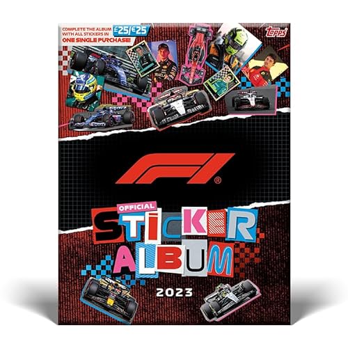 Topps Formula 1 Stickers 2023 - Sticker y Álbum Set Completo(contiene un álbum de 40 páginas con todos los 156 stickers)