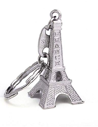 Torre Eiffel de Paris llavero Ciudad del Amor Color Plateado
